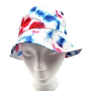 Toddler Bucket-Style Sun Hat Tie Dye White Pink Blue Addie & Tate UPF 50+ NWT